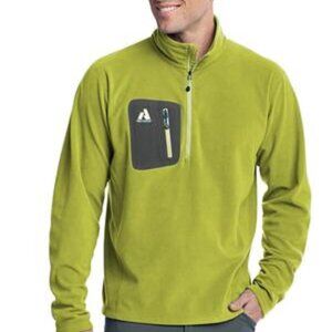 Eddie Bauer First Ascent Men's XS Cloud Layer Fleece 1/4-Zip Pullover Kiwi